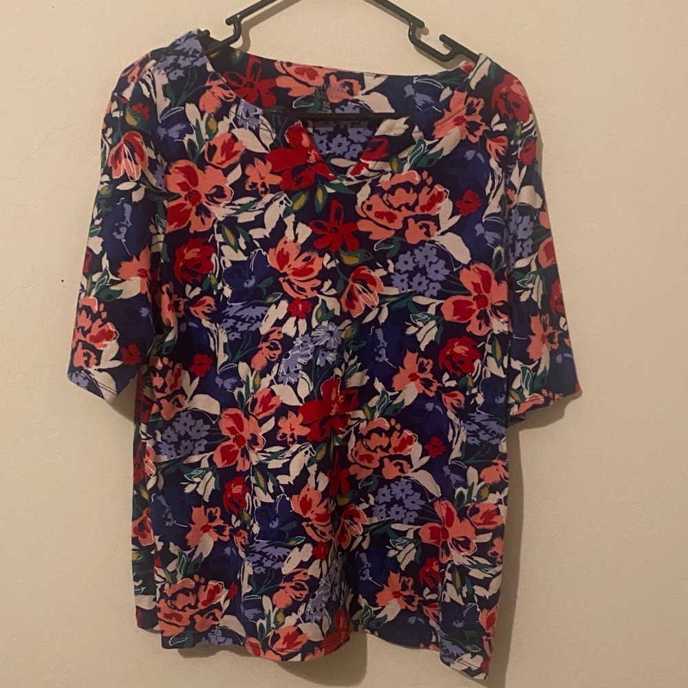 Croft & Barrow Multicolor Floral Blouse